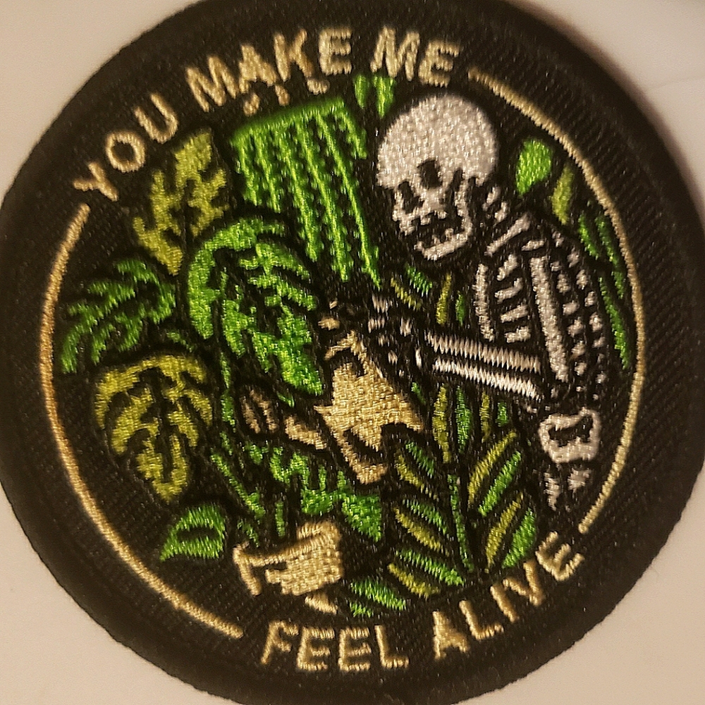 WICKED CLOTHES "You Make Me Feel Alive" Embroidered Top Quality Patch - 3"-ish